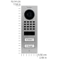 Preview: Abmessungen Doorbird D1102V Preview: Abmessungen Doorbird D1102V