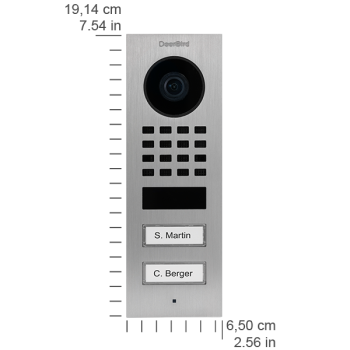 Preview: Abmessungen Doorbird D1102V