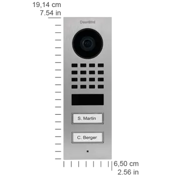 Abmessungen Doorbird D1102V