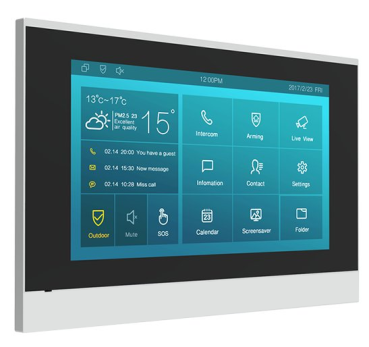 Preview: LAN / WLAN Innenmonitor 7 Zoll C315W Preview: IP / SIP Innenmonitor silber