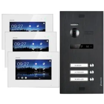 Balter EVO Video Türsprechanlage Set für 3 Familie
