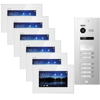 Preview: Video Türsprechanlage für Sechsfamilienhaus mit RFID - Balter EVO SET 6