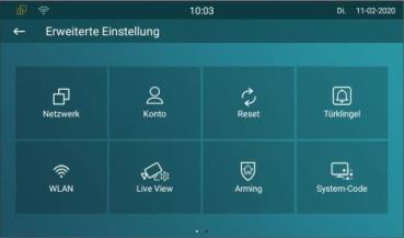Preview: LAN / WLAN Innenmonitor 7 Zoll C315W Preview: Innenmonitor Menü Ansicht