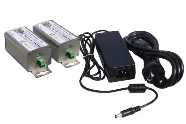 2-Draht-Netzwerk-Adapter mit PoE - 2-er Set inkl. Netzteil 2-Draht-Netzwerk-Adapter mit PoE - 2-er Set inkl. Netzteil