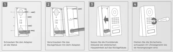 Doorbird A8001 Keil Montagewinkel Montage