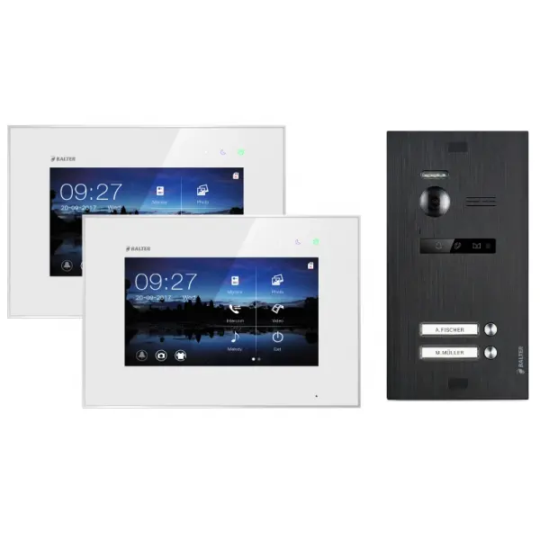 Balter EVO Video Türsprechanlage für 2 Familinehaus - schwarz Balter EVO Video Türsprechanlage für 2 Familinehaus - schwarz
