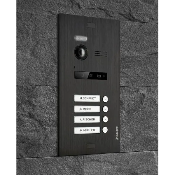 Balter EVO Video Türsprechanlage für 4 Familinehaus - schwarz Balter EVO Video Türsprechanlage für 4 Familinehaus - schwarz